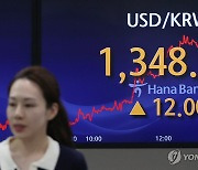 원/달러 환율, 1348.5원에 마감