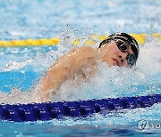 한국 남자 혼계영 400m 은메달, 역영하는 황선우