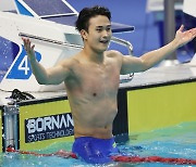 [속보] 백인철, 아시안게임 남자 접영 50ｍ 금메달…한국·대회신기록