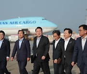 윤석열 대통령, 인천공항 화물터미널 방문