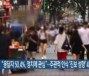 “응답자 50.4%, 정치에 관심”…주관적 인식 ‘진보 성향’ 45.6%