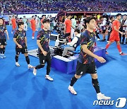 중국과의 8강전 앞둔 아시안게임 축구대표팀