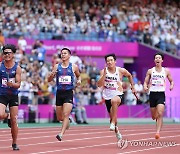 육상 남자 400ｍ 계주 예선 2위