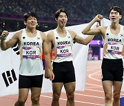 동메달 획득한 남자 400ｍ 계주