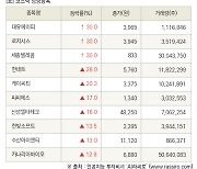 [fnRASSI]장마감, 코스닥 상승 종목(대유에이피 30.0% ↑)