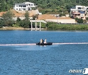 포천 고모리저수지 추락 헬기 인양작업