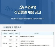 Sh수협은행, 하반기 신입행원 공개채용 실시