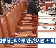 김행 청문회 하루 연장했지만 또 ‘파행’