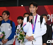 '금메달 3연패' 축구대표팀 주장 백승호 [사진]