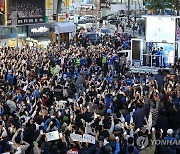 이재명 대표, 진교훈 후보 지원 유세