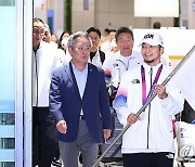 항저우 아시안게임 한국 선수단 귀국