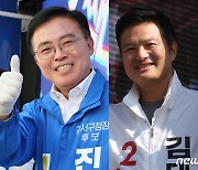 강서구 보궐선거 예측 조사…진교훈 51.7%, 김태우 41.6%