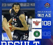 'KBL컵' KT, 연장 접전 끝에 DB 꺾어…SK, 소노 88-80으로 제압(종합)