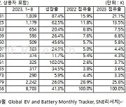 1∼8월 글로벌 전기차 등록대수 870만3천대…41.3% 증가