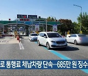 고속도로 통행료 체납차량 단속…685만 원 징수