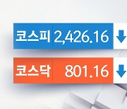 코스피 1% 이상, 코스닥 2% 이상 하락 움직임