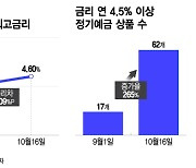 '4.6%' 금리 정기예금, 저축銀서 8개월 만에 재등장…더 오를까