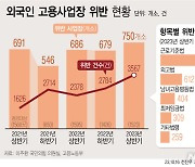 외국인근로자 사망, 3년간 187건…위법행위 대부분 '시정지시'로 끝