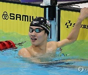 [전국체전] 수영 황선우, 식중독 딛고 자유형 200ｍ 금메달…2관왕 확보