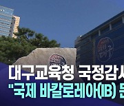 교육청 국정감사…대구 IB 교육과정 문제없나?