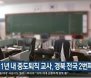 임용 1년 내 중도퇴직 교사, 경북 전국 2번째