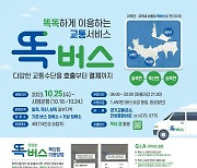 경기도 등, ‘똑버스’가 안성 일죽·공도 등 6개 읍·면에서 10월 17일 시범 운행