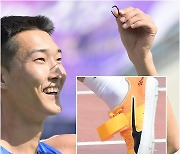 [Ms포토] 우상혁 '신발 고리가 터질정도로 조이고 뛴 스마일점퍼'