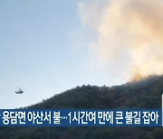 진안 용담면 야산서 불…1시간여 만에 큰 불길 잡아