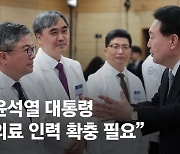 尹 대통령 "국립대병원 중추로 육성" 의료인력 확충 필요성 강조