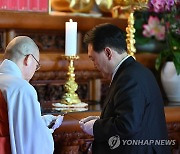 구인사 방문한 윤석열 대통령