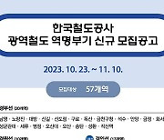 코레일, 다음달 10일까지 수도권전철 역명부기 신청받아