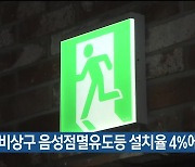 학교 비상구 음성점멸유도등 설치율 4%에 그쳐