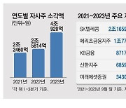 "주가 떠받치자" 금융지주 자사주 3조 소각