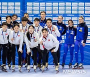 한국, 쇼트트랙 혼성계주 2000m 은메달