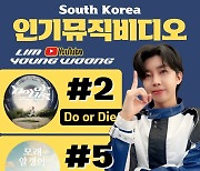 임영웅 'Do or Die' 유튜브 인기 뮤직비디오 톱2