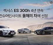 렉서스 ‘ES 300h’, 4년 연속 컨슈머인사이트 ‘올해의 차’ 영예