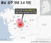 충남 공주서 규모 3.4 지진…주민 신고 230여건 접수