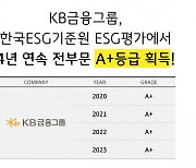 KB금융, ‘KCGS’ ESG 평가 4년 연속 전 부문 ‘A+’…“국내 금융사 최초”