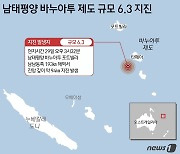 [그래픽]남태평양 바누아투 제도 규모 6.3 지진