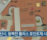 부산시, 동백전 플러스 포인트제 시행