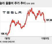 전기차 수요 주춤…테슬라 '200달러' 붕괴