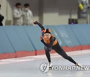 신빙속여제 김민선, 스케이트 교체하고 씽씽…'적응 합격점'