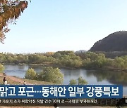 대구·경북 대체로 맑고 포근…동해안 일부 강풍특보