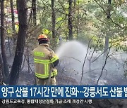 양구 산불 17시간 만에 진화…강릉서도 산불 발생