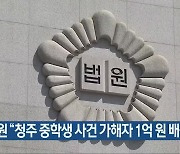 법원 “청주 중학생 사건 가해자 1억 원 배상”