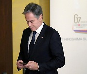 [포토] G7 외교장관 회의 참석한 블링컨 美 국무장관