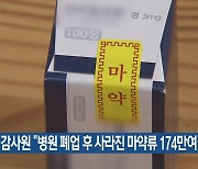 감사원 “병원 폐업 후 사라진 마약류 174만여 개”