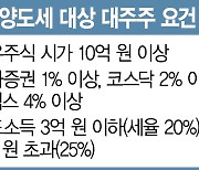 10억서 '20억+α'로···주식양도세 완화한다