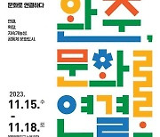 '완주, 문화를 연결하다' 15~18일 복합문화지구 '누에' 일원서