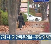 전남 7개 시·군 한파주의보…주말 영하권 추위